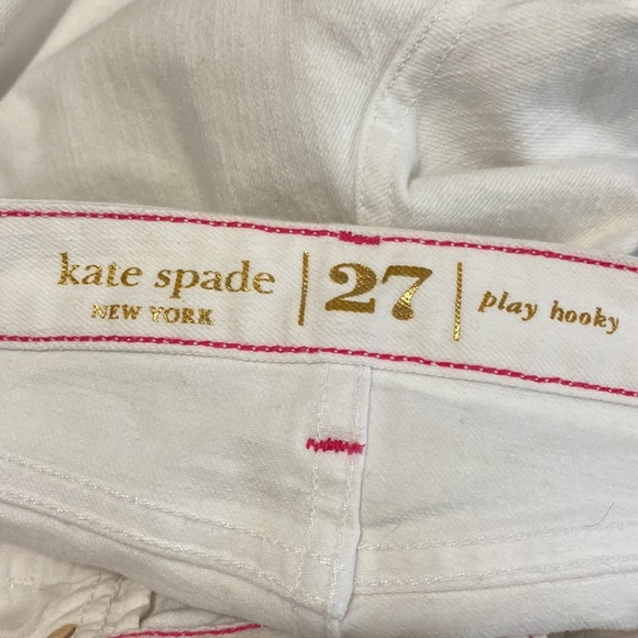 NWOT Kate Spade NY Play Hooky Perry St White Straight Leg Jean size 27 - Picture 12 of 13